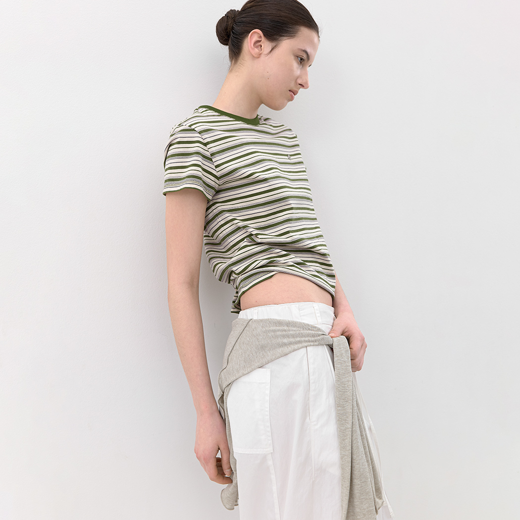 (T-7263)MULTI MIXED STRIPE T