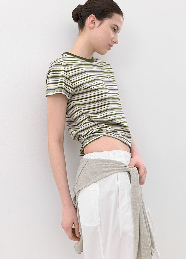 (PT-5771)TUCK CURVED BANDING COTTON PANTS Korea