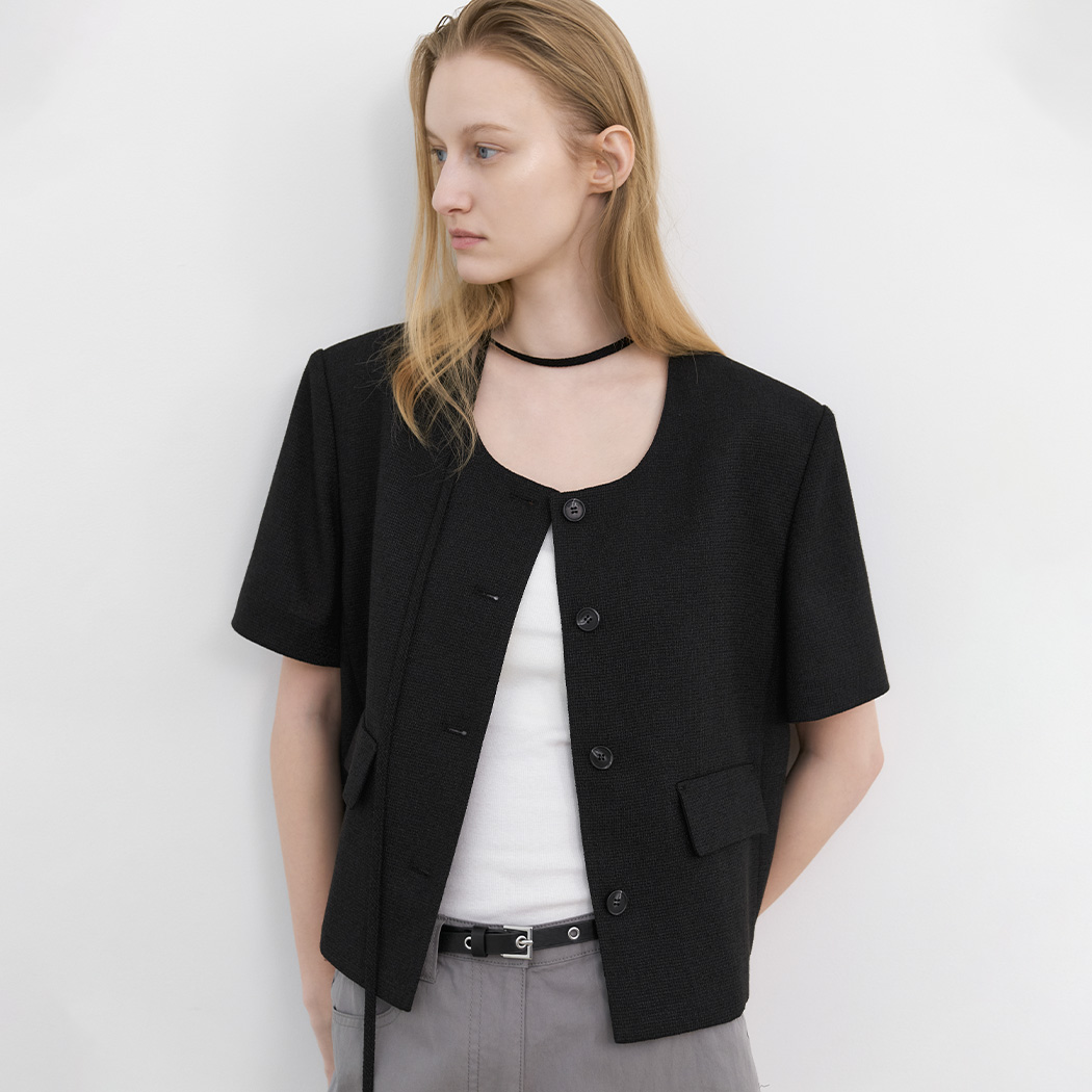 (JK-3071)SUMMER TWEED STRING JACKET