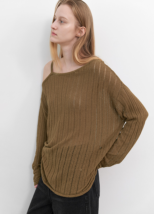 (SK-5097)LAYERED SHIRRING JERSEY LONG SKIRT Korea