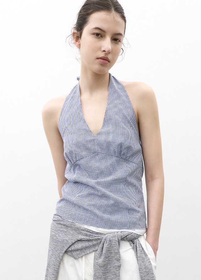 (PT-5771)TUCK CURVED BANDING COTTON PANTS Korea