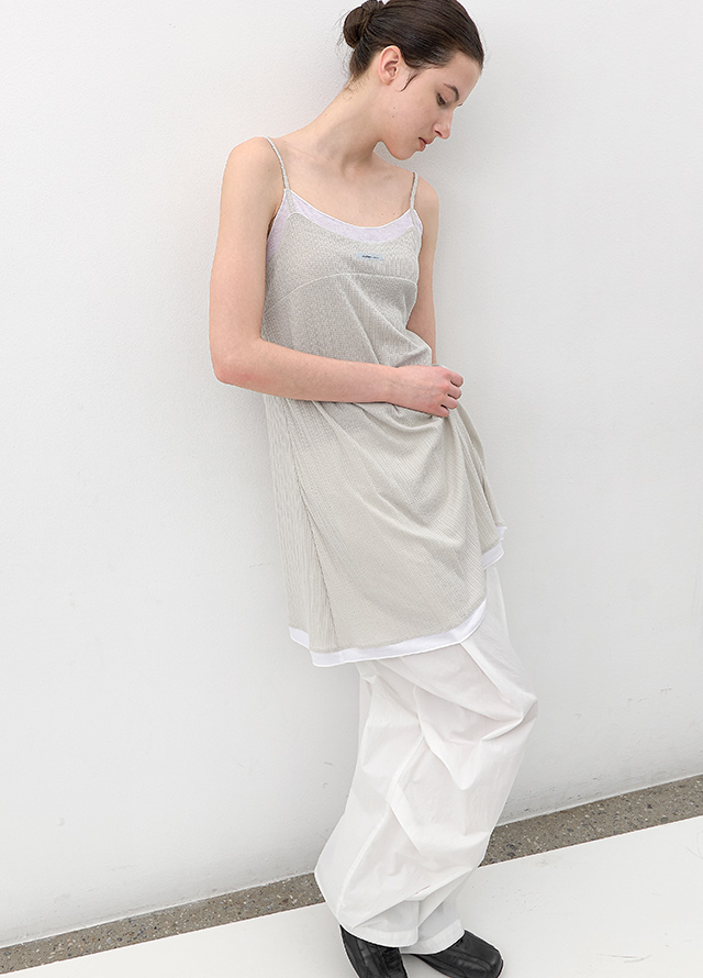 (PT-5771)TUCK CURVED BANDING COTTON PANTS Korea