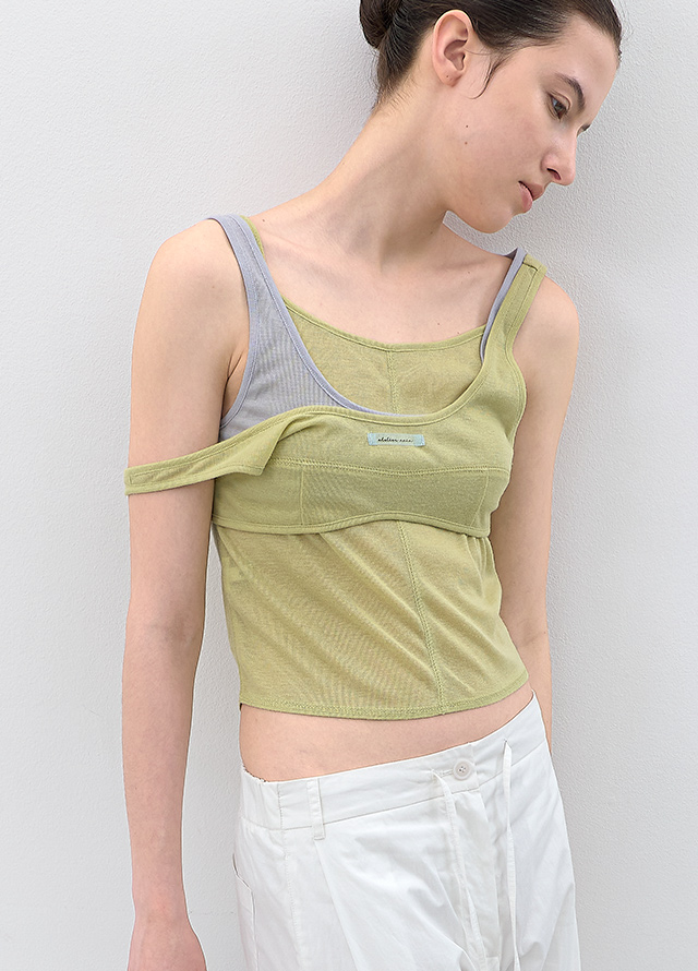 (PT-5771)TUCK CURVED BANDING COTTON PANTS Korea