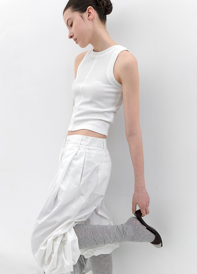 (SK-5108)AN SATIN SET-UP MAXI SKIRT Korea