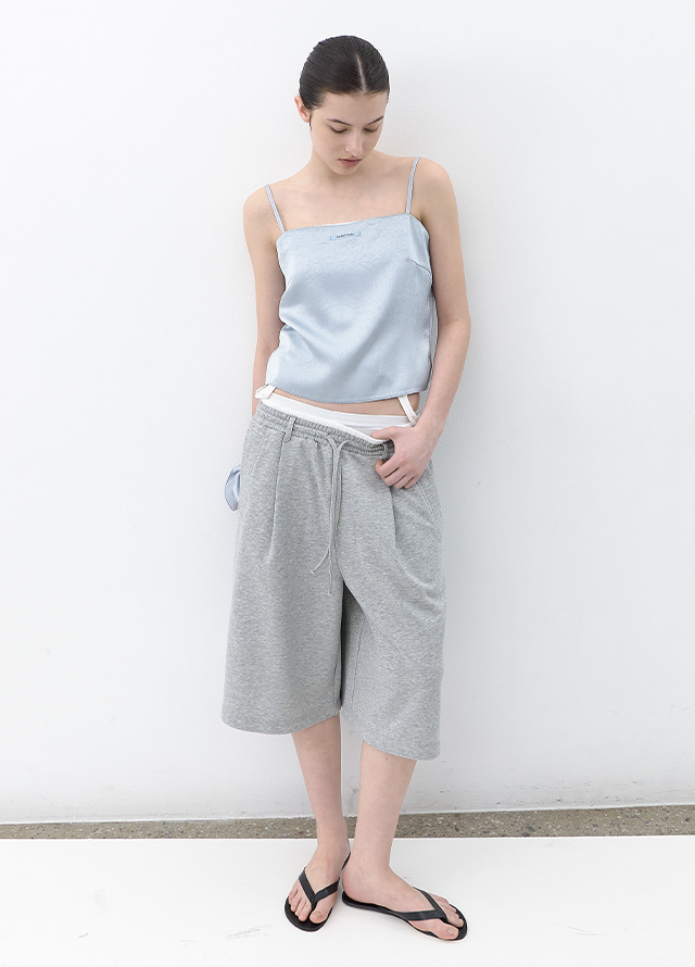 (BL-4422)AN SATIN SET-UP SLEEVELESS TOP S Korea