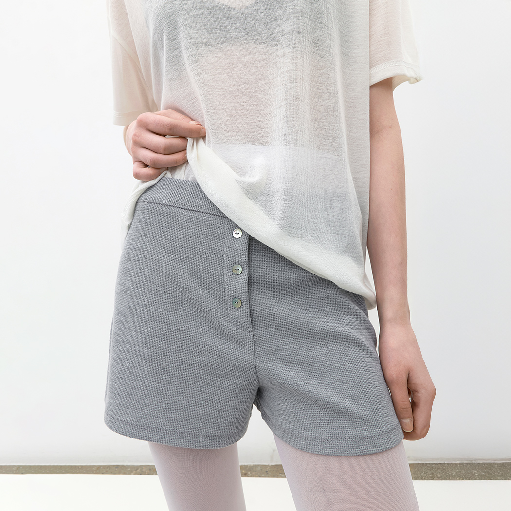 (PT-5783)AN WAFFLE BANDING SHORTS