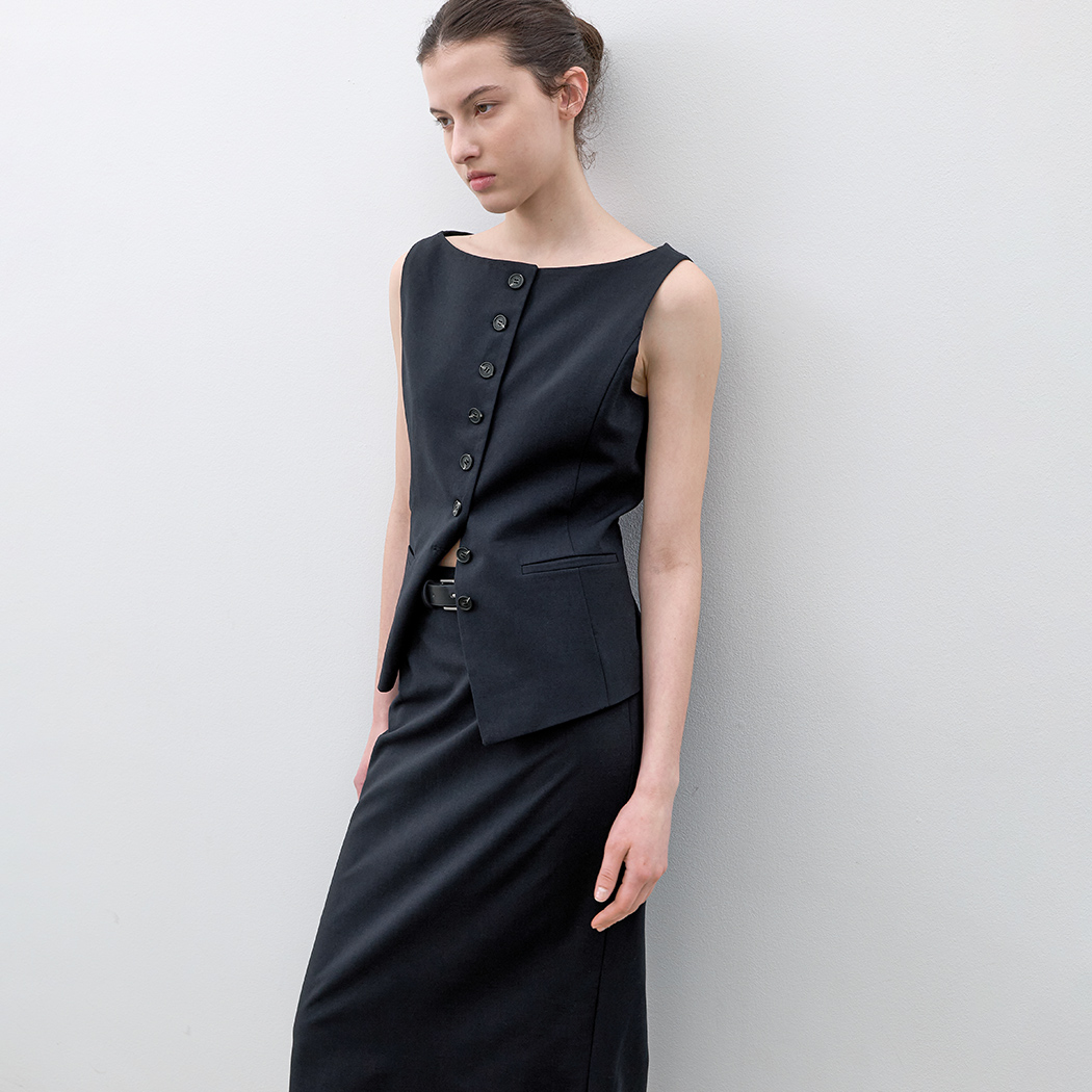 (VT-0282)DAVE SET-UP BOAT NECK VEST