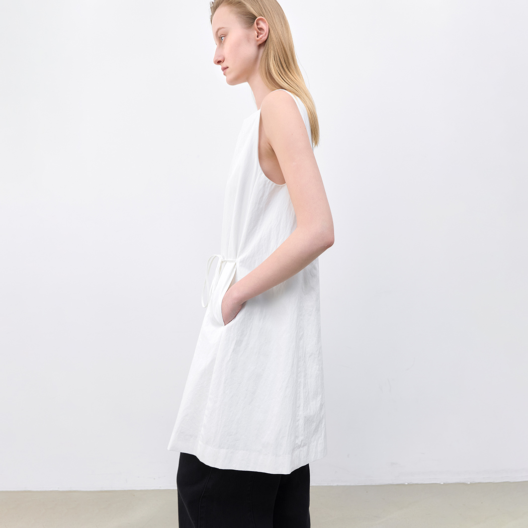(OP-6314)BOAT NECK A-LINE MINI DRESS