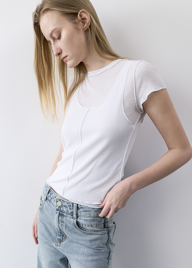 (X-PT-5799)CLASSIC STRAIGHT DENIM PANTS Korea