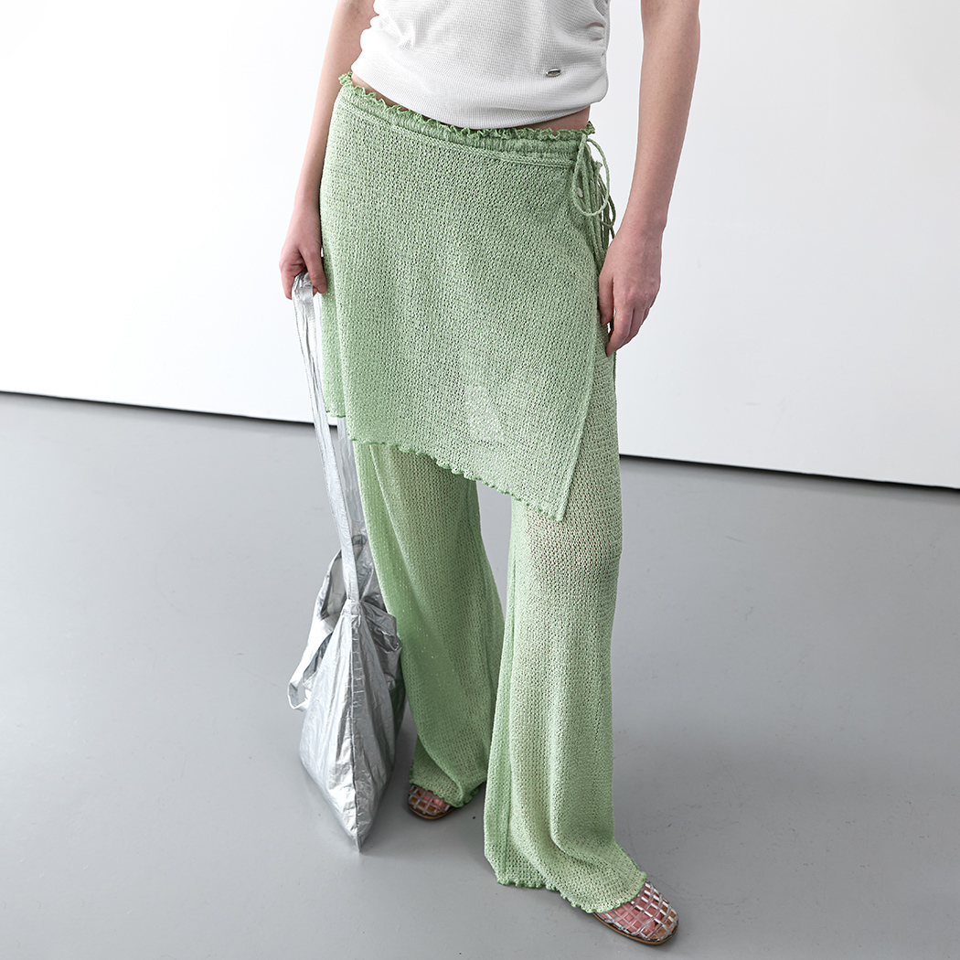 (PT-5800)AIRY WAVE COVER-UP PANTS SET UP