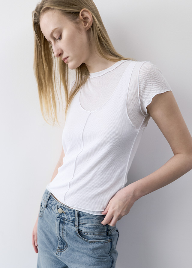 (X-PT-5799)CLASSIC STRAIGHT DENIM PANTS Korea