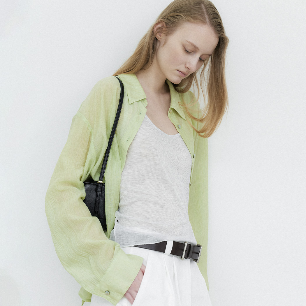 (Z-BL-4314)ESSENTIAL MONA LOGO SHIRT