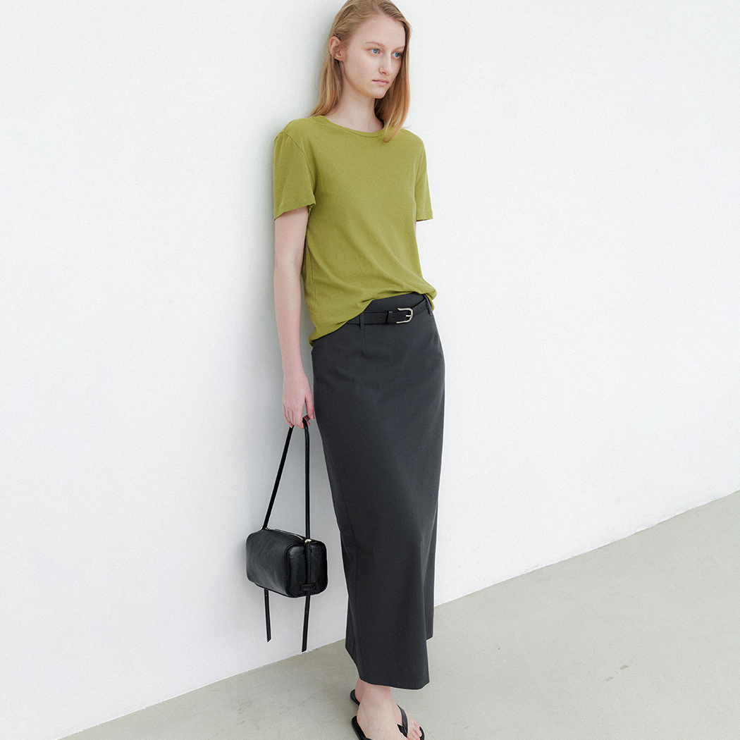 (SK-5109)DAVE SET-UP STRING MAXI SKIRT S