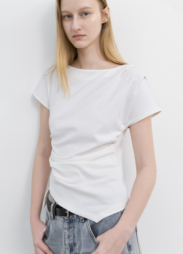 (Z-PT-5406)ESSENTIAL COTTON TUCK HALF PANTS S Korea