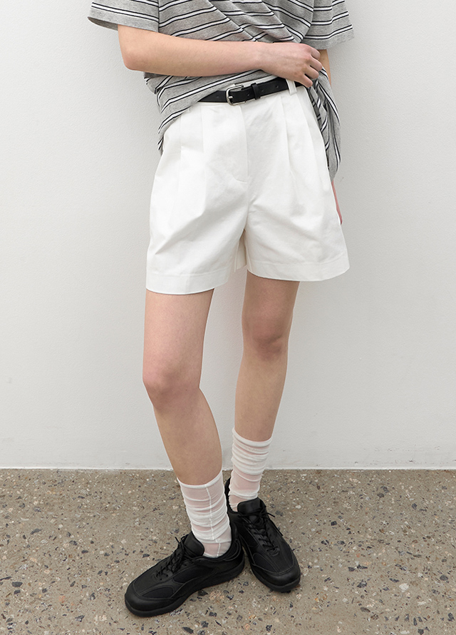 (T-7242)LOOSE FIT HALF SLEEVE STRIPED POLO KNIT Korea