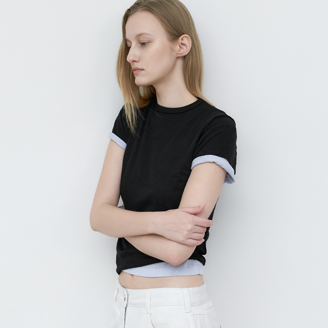 (T-7259)AN INTERLOCK SLIM FIT TEE Korea