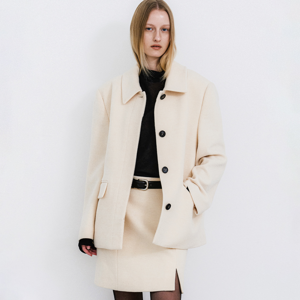 (JK-3049)FAVE TWEED SET-UP JACKET