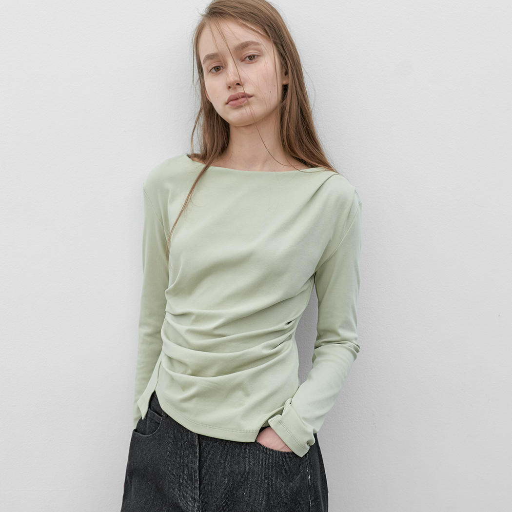 (Z-BL-4287)LOND2 WAIST TUCK BLOUSE