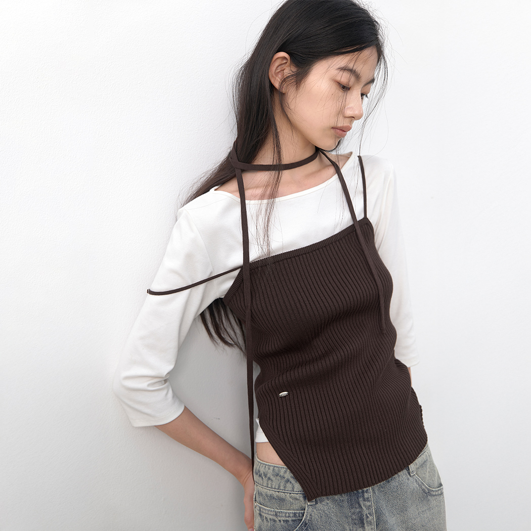 (ZT-7103)LEO BUSTIER TIE KNIT S