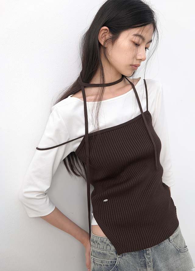 (T-7079)ESSENTIAL BOAT NECK TEE Korea