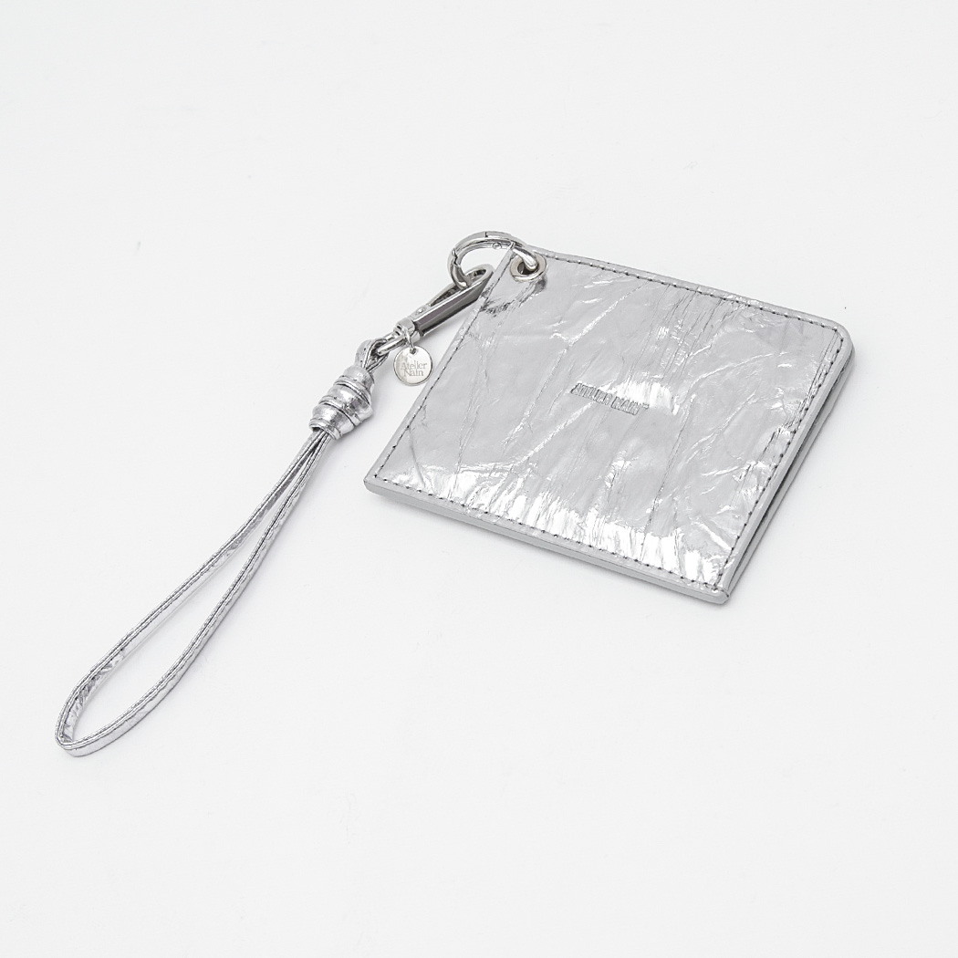 (Z-ETC-2735)ATELIER NAIN GOODS METALLIC WRINKLE CARD WALLET