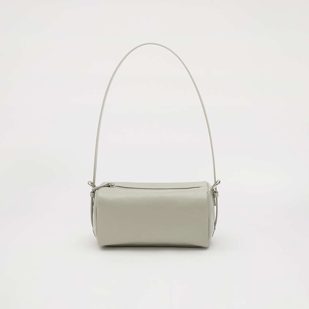 (B-2485)GLOSS WRINKLE BARREL SHOULDER&CROSS BAG Korea