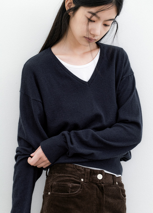 (ZT-7171)SOFT SLIMFIT BOAT NECK TEE Korea