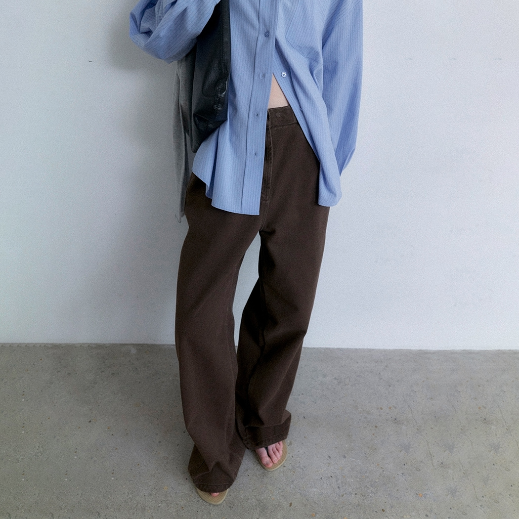 (PT-5809)AUTUMN WASHING CURVED COLOR JEAN
