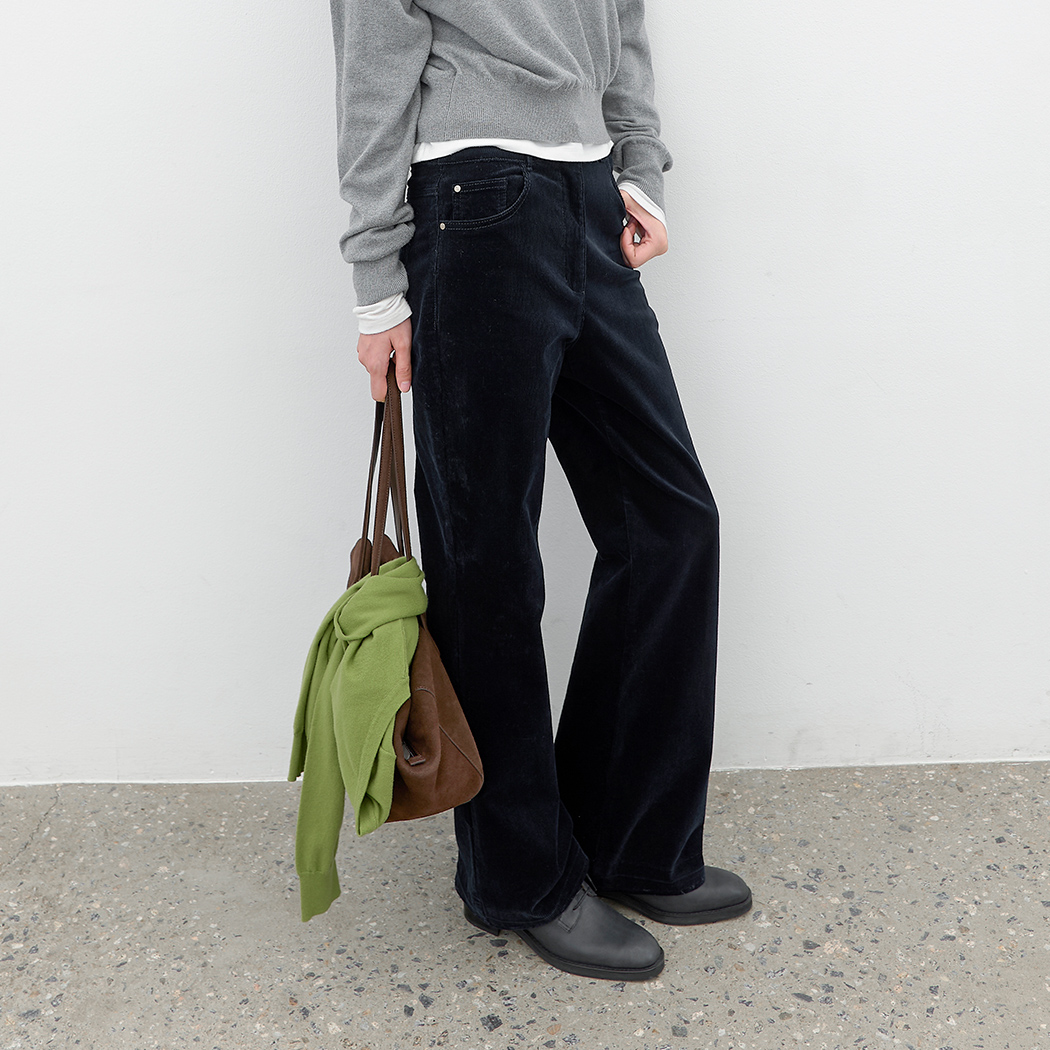 (PT-5802)CORDUROY BOOT-CUT PANTS