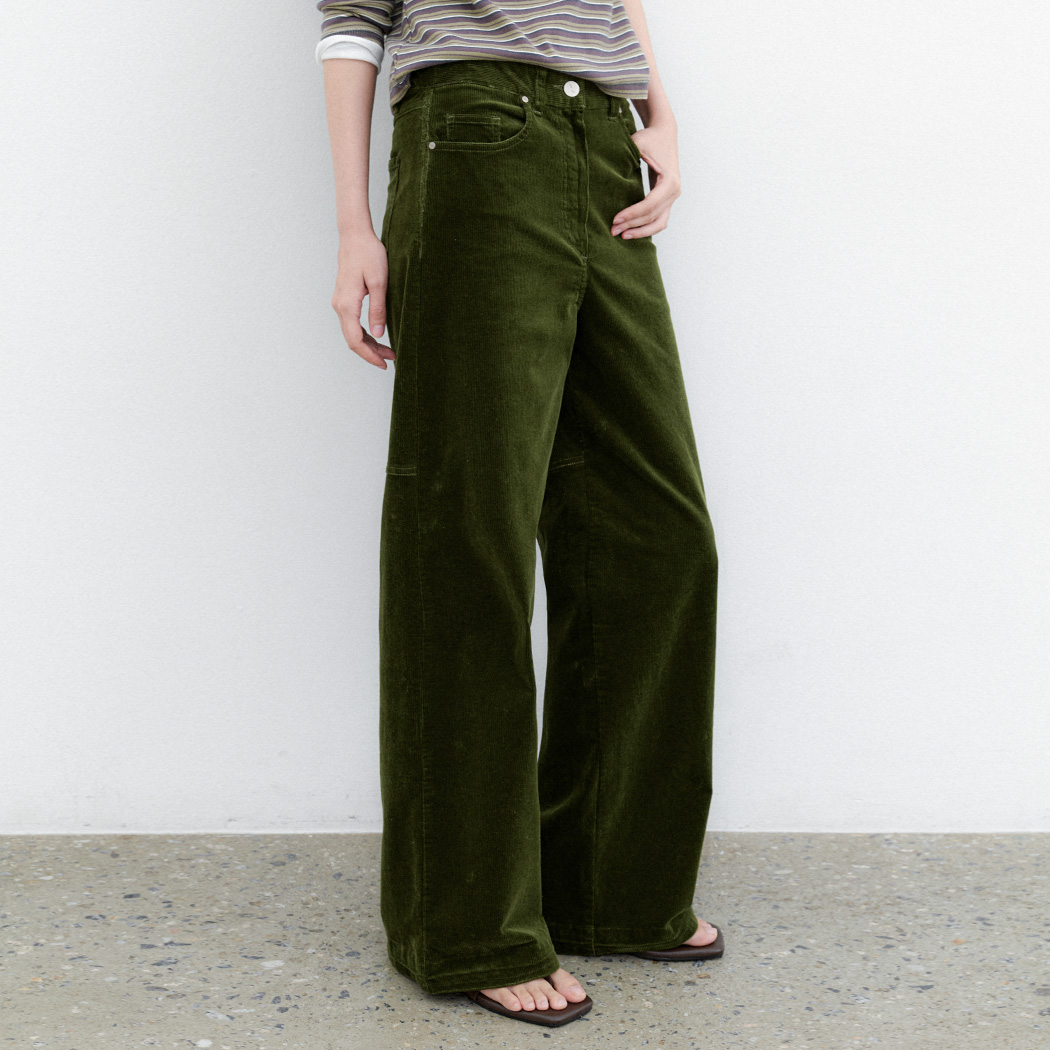 (PT-5801) Corduroy Wide Pants