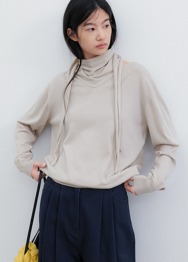 (PT-5813)COLORED TWO TUCK WIDE PANTS Korea