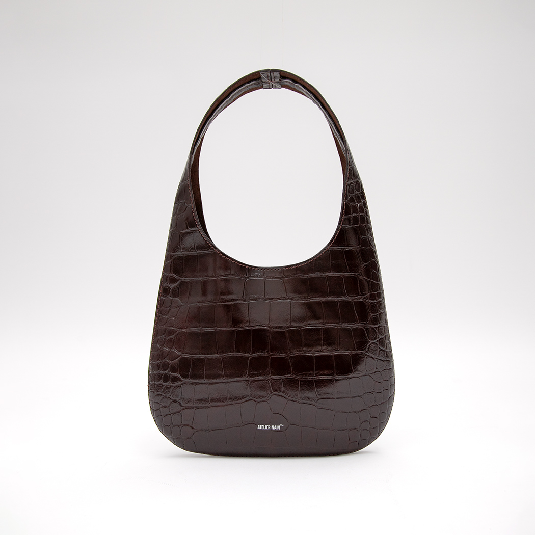(B-2495)NUIE CROCO ROUND TOTE BAG MINI