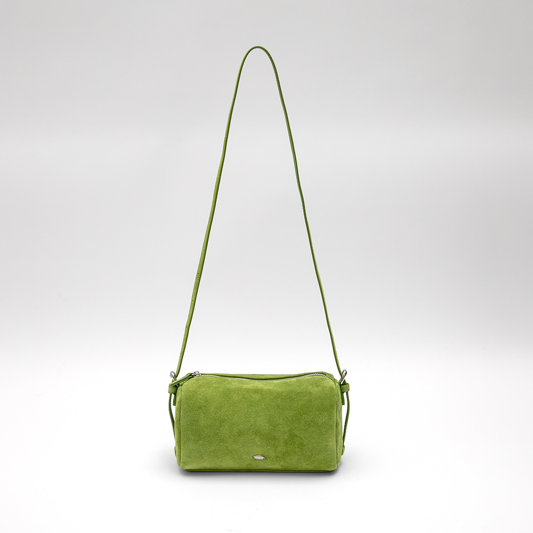 (B-2493)SUEDE BARREL SHOULDER&CROSS BAG