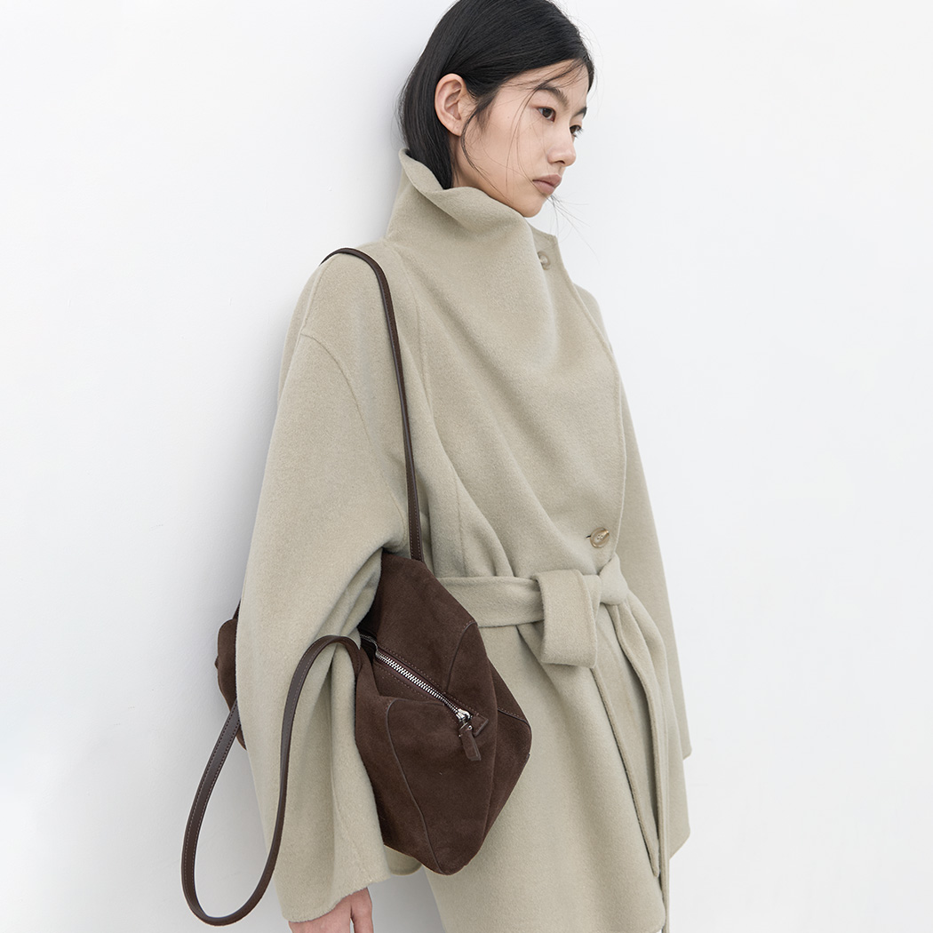 (Z-CT-1460)TOQUE WOOL HANDMADE HALF COAT S