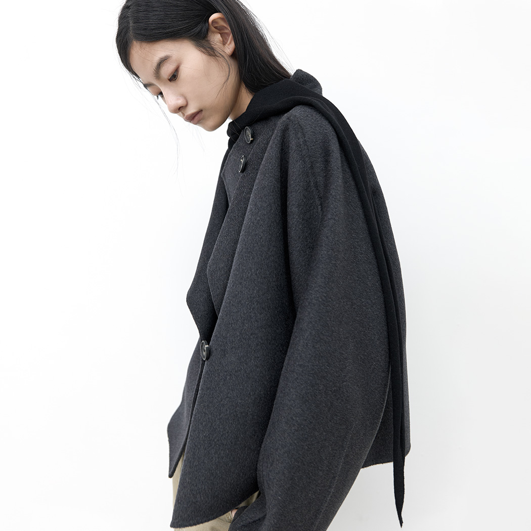 (Z-CT-1463)CATHY WOOL HANDMADE SHORT COAT