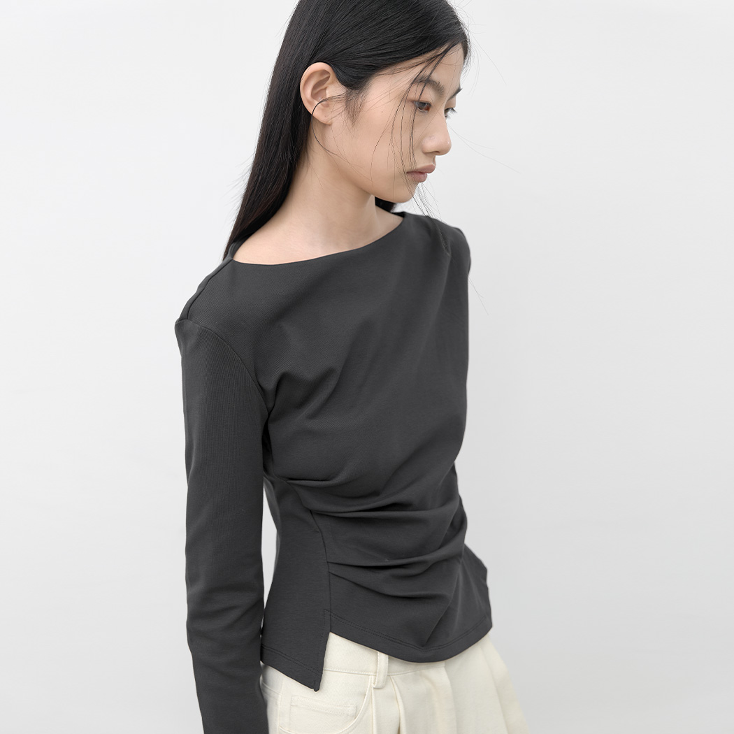 (Z-BL-4287)LOND2 WAIST TUCK BLOUSE
