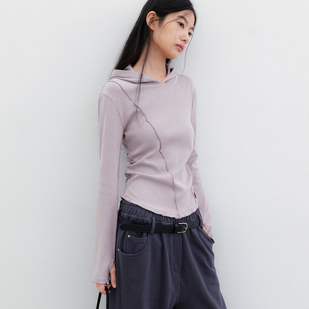 (T-7271)PIGMENT INTERLOCK HOODED TEE