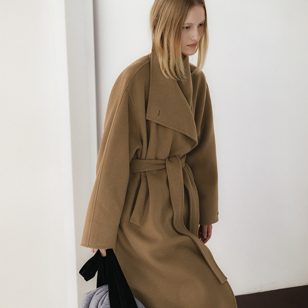 (Z-CT-1440)TOQUE WOOL HANDMADE COAT S Korea