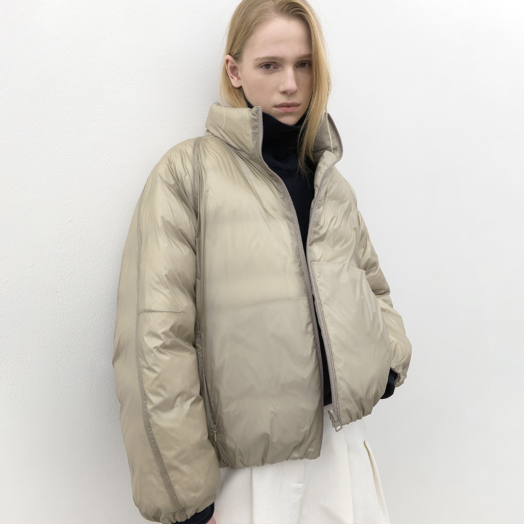 (JP-605)NYLON REVERSIBLE VOLUME DOWN JUMPER