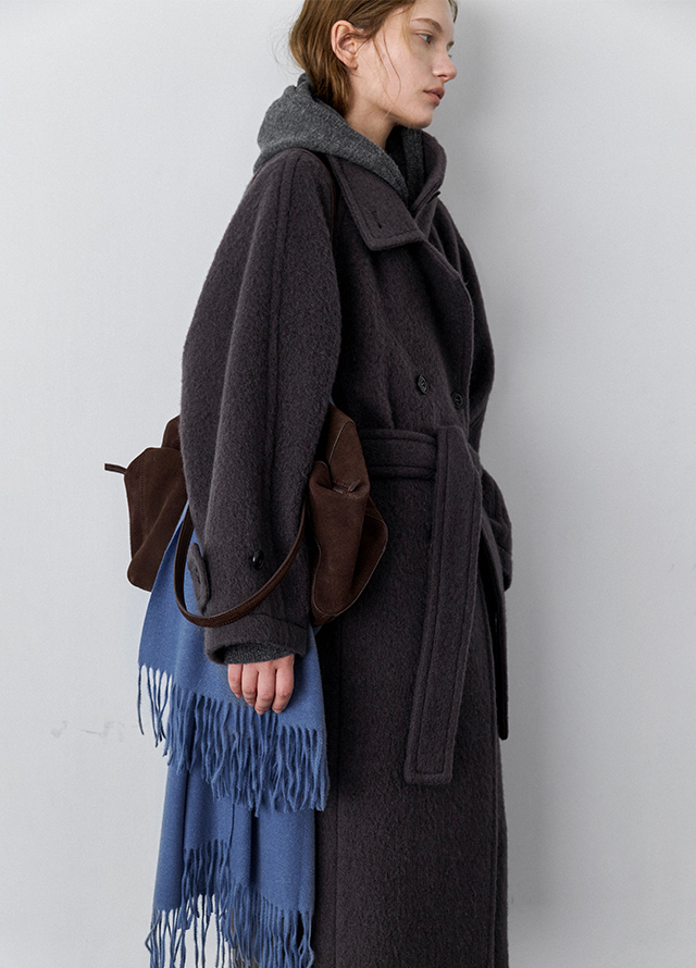 (CD-2280)BOUCLE LOGO HOODIE ZIP-UP CARDIGAN Korea