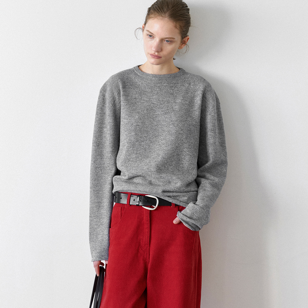 (T-7351)SOFT POWER SHOULDER KNIT